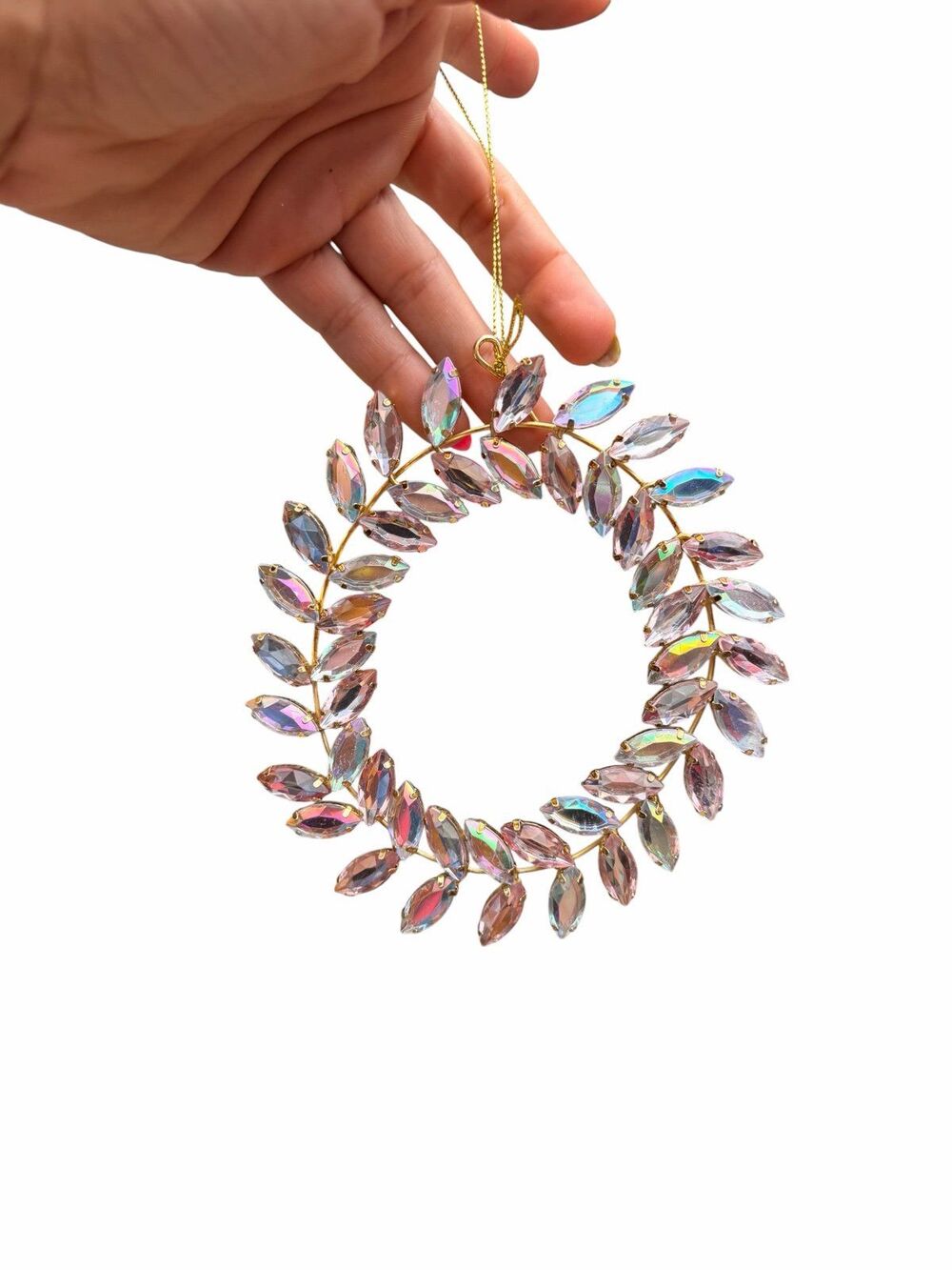 Macy’s Holiday Lane Shimmer and Light Jewel Wreath Ornament